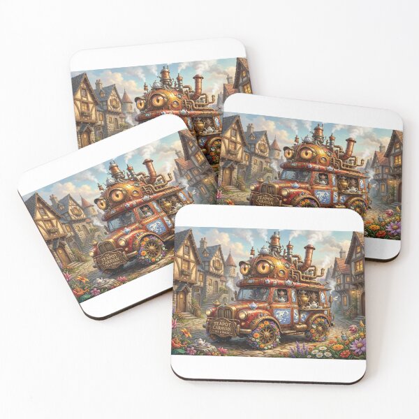 Item preview, The Tea Caravan | Cozy Steampunk Fantasy Design Puzzle designed and sold by ColorFlick.