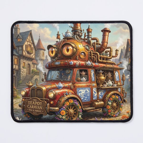 Item preview, The Tea Caravan | Cozy Steampunk Fantasy Design Puzzle designed and sold by ColorFlick.
