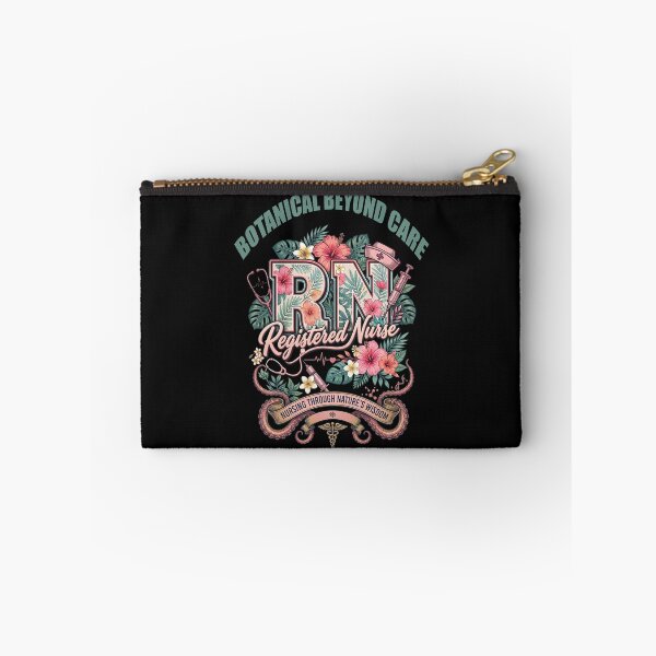 Item preview, Vintage Botanical RN Registered Nurse Floral Illustration designed and sold by InkRebelprint.