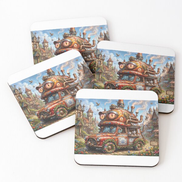 Item preview, The Tea-Serving Mechanical Caravan | Cozy Steampunk Fantasy Design Puzzle designed and sold by ColorFlick.