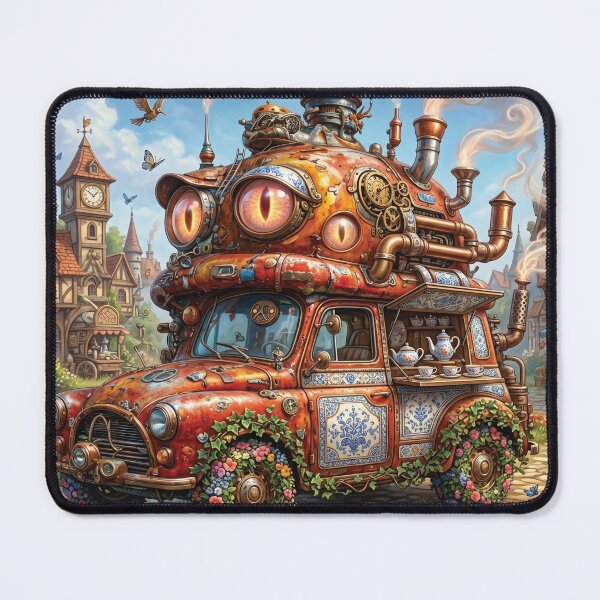 Item preview, The Tea-Serving Mechanical Caravan | Cozy Steampunk Fantasy Design Puzzle designed and sold by ColorFlick.