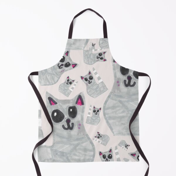 Item preview, Cute Grey Cat Pattern Kids Art designed and sold by nimbfeja.