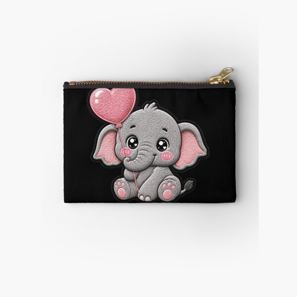 Item preview, Cute Baby Elephant Embroidery Patch | Kawaii Balloon Elephant designed and sold by ColorSplash123.