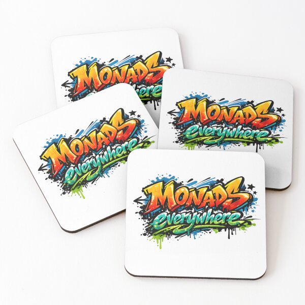 Item preview, Monads Everywhere Graffiti – Haskell Functional Programming Street Art designed and sold by Nerd Romance Café.