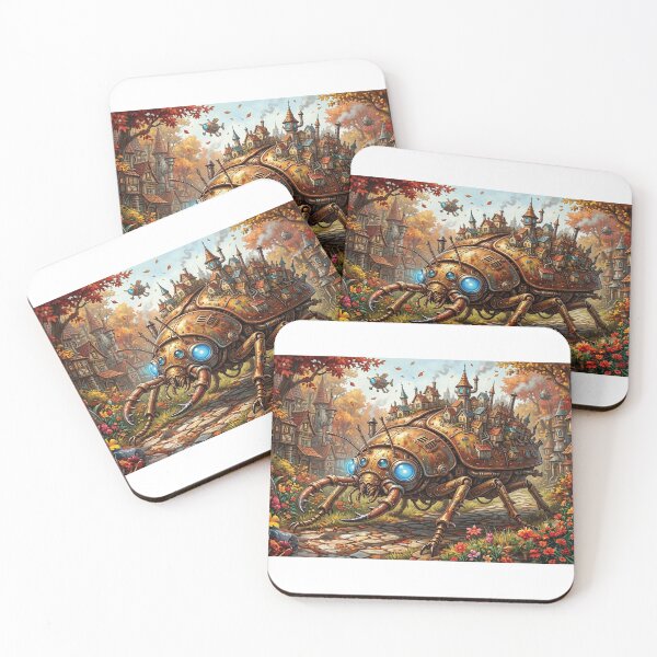 Item preview, Clockwork Beetle Machine | Surreal Fantasy Puzzle Illustration designed and sold by ColorFlick.