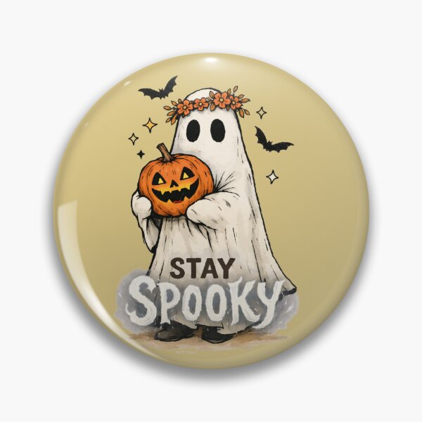 Item preview, Stay Spooky Ghost with Pumpkin designed and sold by TrendzSlayer.