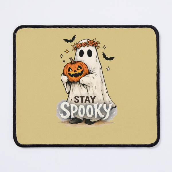 Item preview, Stay Spooky Ghost with Pumpkin designed and sold by TrendzSlayer.