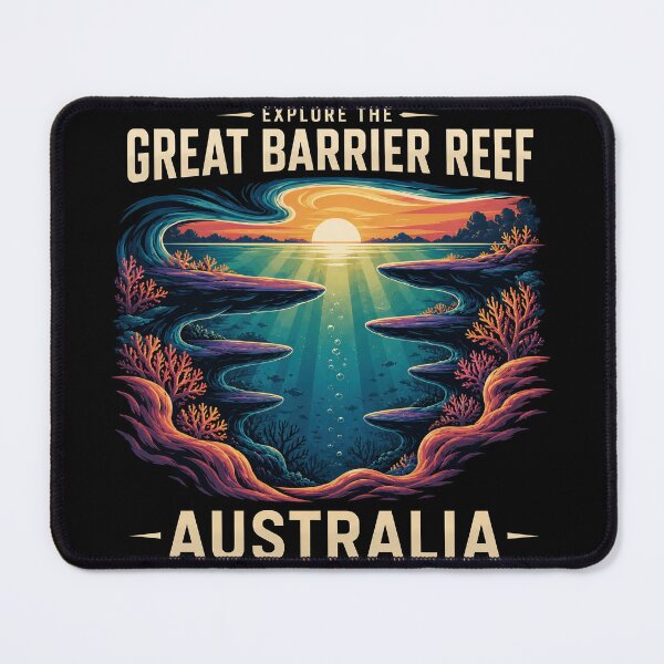 Item preview, Great Barrier Reef Australia Ocean Sunset t-shirt design designed and sold by pod24.
