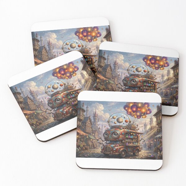 Item preview, Balloon Merchant Machine | Whimsical Fantasy Puzzle Design designed and sold by ColorFlick.