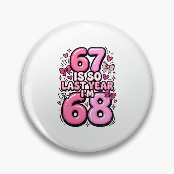 Item preview, 67th Birthday Coquette Bow design, Funny Pink Birthday Girl Gift, Retro Sixty Seven Meme Graphic Tee designed and sold by AsturShop.