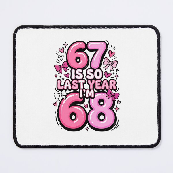 Item preview, 67th Birthday Coquette Bow design, Funny Pink Birthday Girl Gift, Retro Sixty Seven Meme Graphic Tee designed and sold by AsturShop.