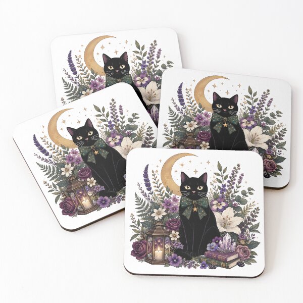 Item preview, Moonlit Crystal Witch Cat designed and sold by Jaideep Walia.
