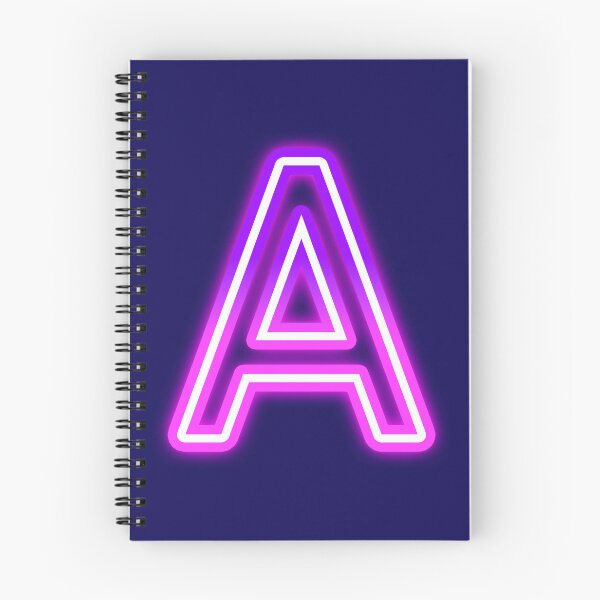 Item preview, Letter A Neon Pink Purple Glow - Retro Futuristic Monogram Initial designed and sold by SolutionsArt.