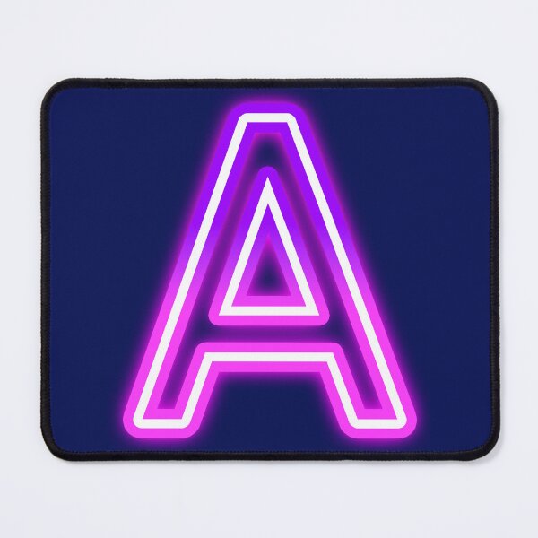 Item preview, Letter A Neon Pink Purple Glow - Retro Futuristic Monogram Initial designed and sold by SolutionsArt.