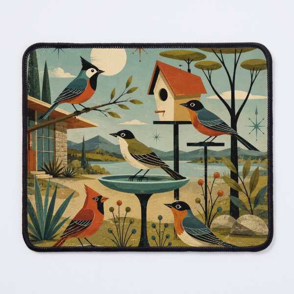 Item preview, Mid-Century modern birds. designed and sold by Moon Hollow Outfitters.