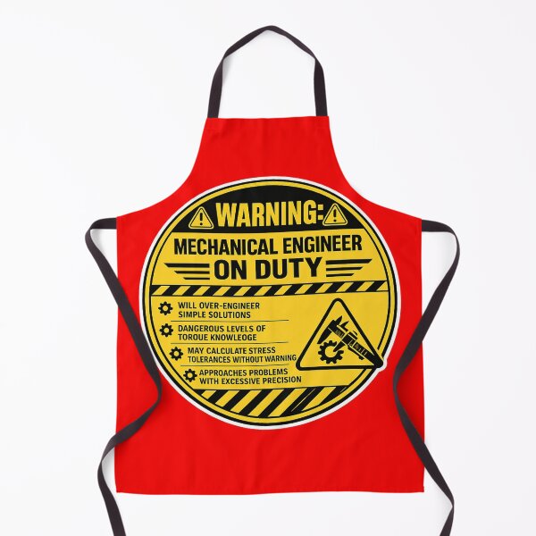 Item preview, Warning Mechanical Engineer On Duty – Funny Caution Label Humor Art | Mechanical Engineering Gift designed and sold by irfanshikh.