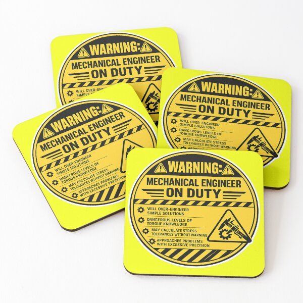 Item preview, Warning Mechanical Engineer On Duty – Funny Caution Label Humor Art | Mechanical Engineering Gift designed and sold by irfanshikh.