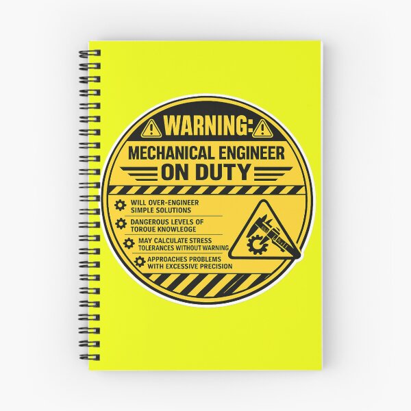 Item preview, Warning Mechanical Engineer On Duty – Funny Caution Label Humor Art | Mechanical Engineering Gift designed and sold by irfanshikh.