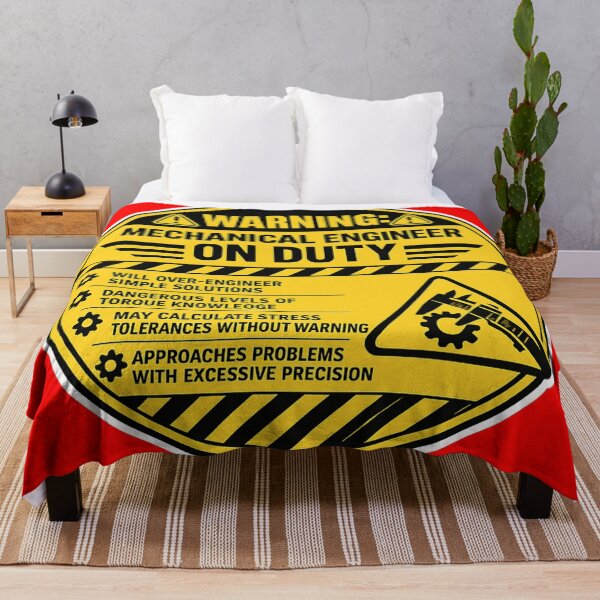 Item preview, Warning Mechanical Engineer On Duty – Funny Caution Label Humor Art | Mechanical Engineering Gift designed and sold by irfanshikh.