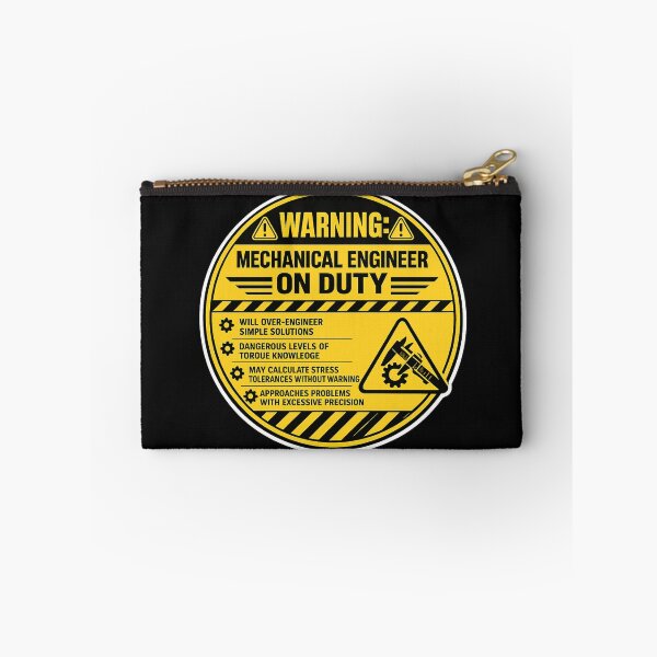 Item preview, Warning Mechanical Engineer On Duty – Funny Caution Label Humor Art | Mechanical Engineering Gift designed and sold by irfanshikh.