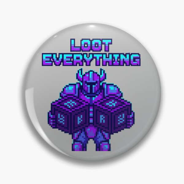 Item preview, Loot Everything Retro Pixel Space Hunter Gamer Art designed and sold by ChaosNest.