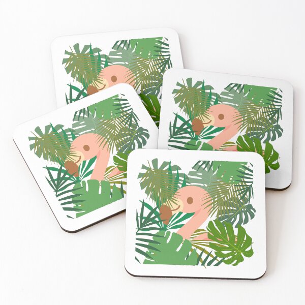 Item preview, Tropical peach flamingo designed and sold by BritishDelights.