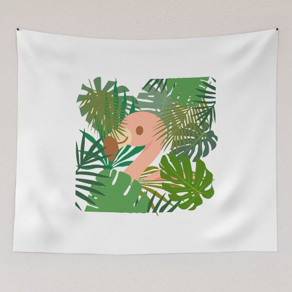 Item preview, Tropical peach flamingo designed and sold by BritishDelights.