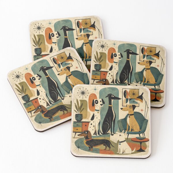 Item preview, Mid Century Modern Dogs designed and sold by Moon Hollow Outfitters.