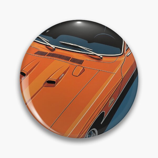 Item preview, 1970 Pontiac GTO Judge Muscle Car Poster - Orbit Orange Retro Art designed and sold by Gaviani Design Studio.