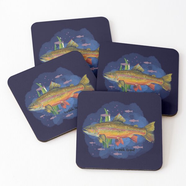 Item preview, Brook Trout Freshwater Fish illustration designed and sold by AnulaArt.