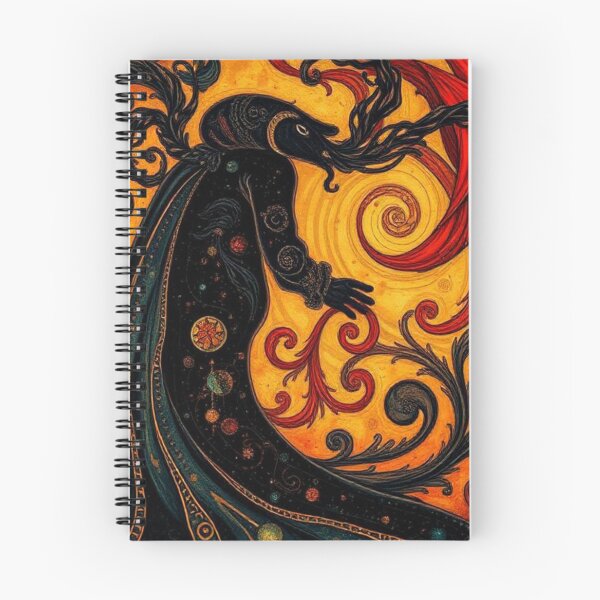 Item preview, Black Monster on Floral Background in Ochre Tones designed and sold by RAISC.