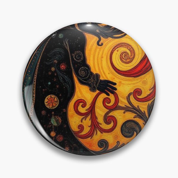 Item preview, Black Monster on Floral Background in Ochre Tones designed and sold by RAISC.
