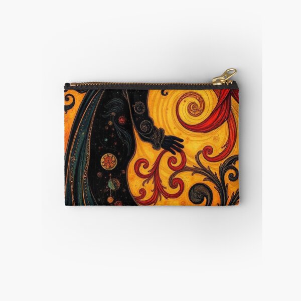 Item preview, Black Monster on Floral Background in Ochre Tones designed and sold by RAISC.