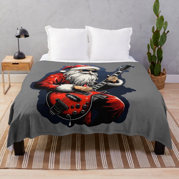 Item preview, Santa Playing Guitar Christmas Gift for Guitar Players and Music Lovers designed and sold by CyfroweMysli.