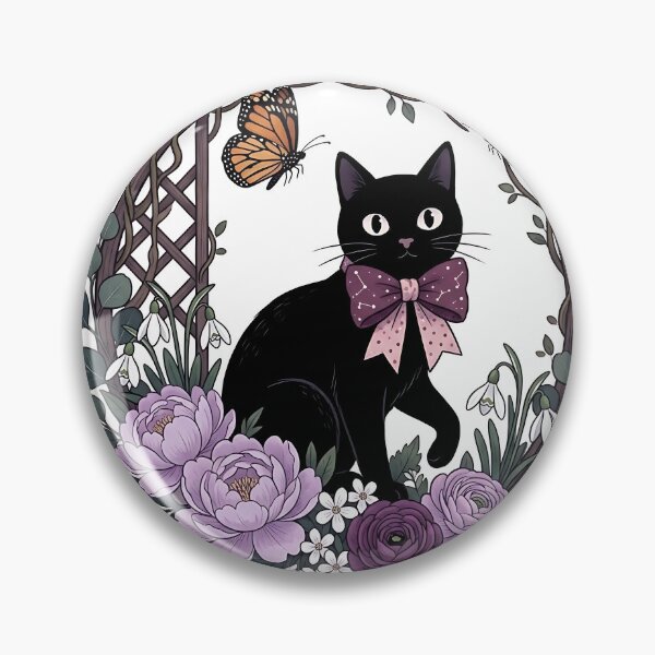 Item preview, Magical Black Cat Butterfly Garden sticker  designed and sold by Jaideep Walia.
