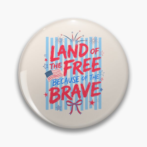 Item preview, Land Of The Free Patriotic Fireworks Quote designed and sold by FreshVibe Prints.