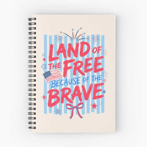 Item preview, Land Of The Free Patriotic Fireworks Quote designed and sold by FreshVibe Prints.