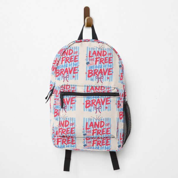 Item preview, Land Of The Free Patriotic Fireworks Quote designed and sold by FreshVibe Prints.