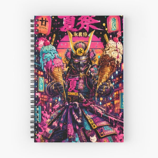 Item preview, Samouraï Cyberpunk d’Été aux Glaces Géantes – Néon Japonais Futuriste designed and sold by artdesingart.