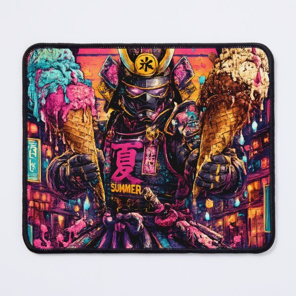 Item preview, Samouraï Cyberpunk d’Été aux Glaces Géantes – Néon Japonais Futuriste designed and sold by artdesingart.