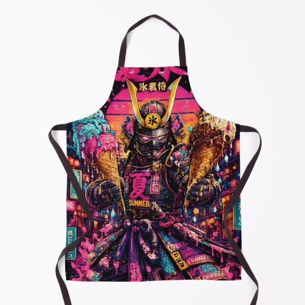 Item preview, Samouraï Cyberpunk d’Été aux Glaces Géantes – Néon Japonais Futuriste designed and sold by artdesingart.