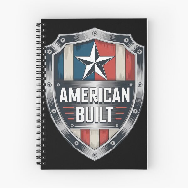 Item preview, American Built – Chrome Star Shield Badge designed and sold by OldGloryForge.