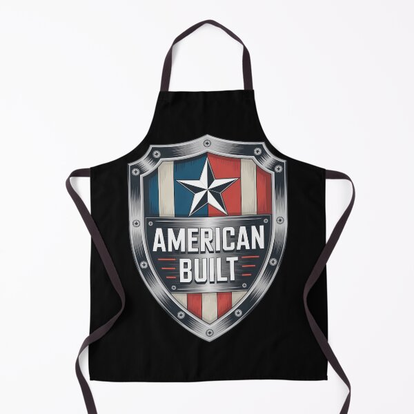 Item preview, American Built – Chrome Star Shield Badge designed and sold by OldGloryForge.