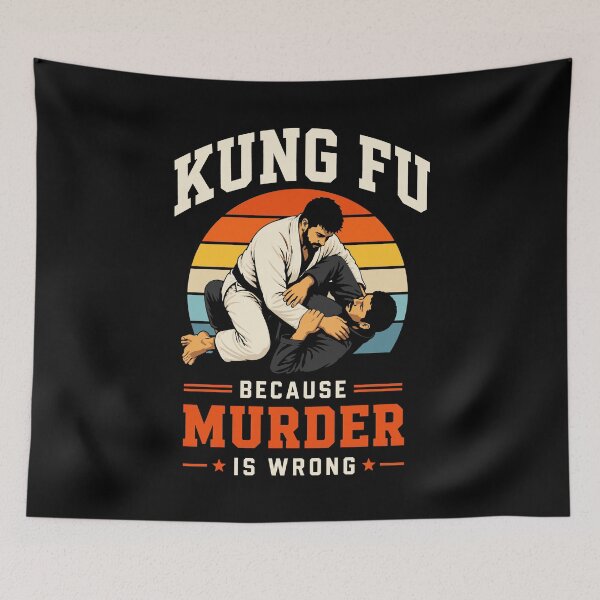 Item preview, Retro Kung Fu Martial Arts Fighter Design Murder Funny designed and sold by w1ckerman.
