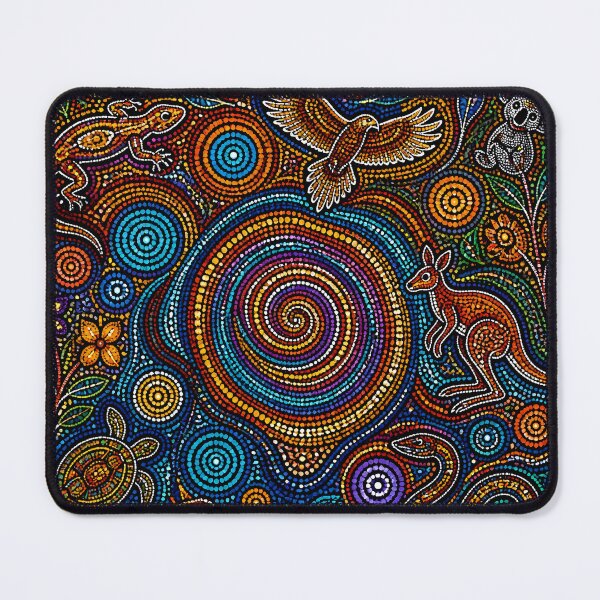 Item preview, Aboriginal Inspired Dot Art - Gyre of Australian Flora and Fauna designed and sold by GrinGalore.