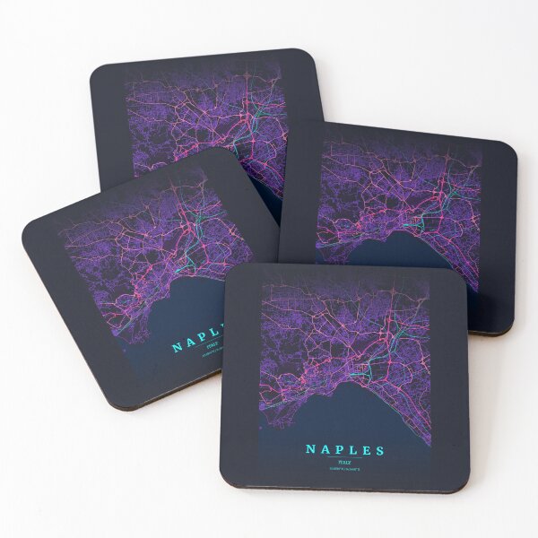 Item preview, Neon Style Map of Napoli, Italy designed and sold by Enea Kelo.