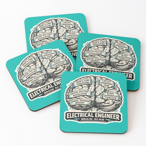 Item preview, Electrical Engineer Brain Scan – Funny Vintage Circuit Humor Art | Electrical Engineering Gift designed and sold by irfanshikh.