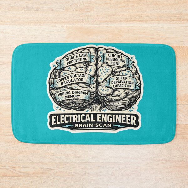 Item preview, Electrical Engineer Brain Scan – Funny Vintage Circuit Humor Art | Electrical Engineering Gift designed and sold by irfanshikh.