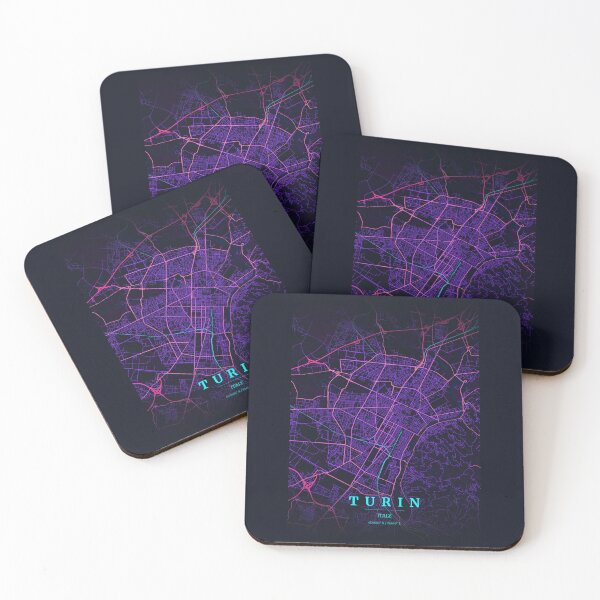 Item preview, Neon Style Map of Turin, Italy designed and sold by Enea Kelo.