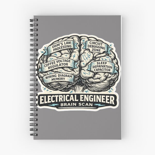 Item preview, Electrical Engineer Brain Scan – Funny Vintage Circuit Humor Art | Electrical Engineering Gift designed and sold by irfanshikh.